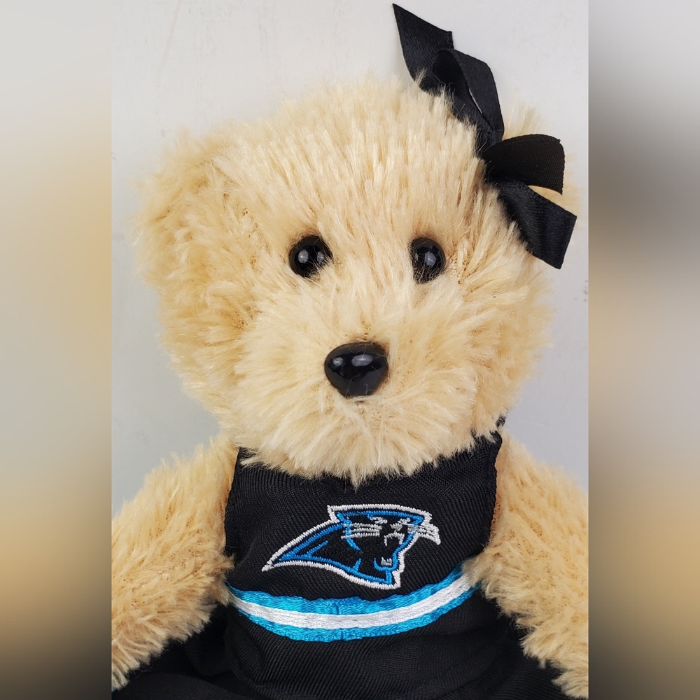 Forever Collectibles NFL Carolina Panthers Cheerleader Teddy Bear Plush - GUC